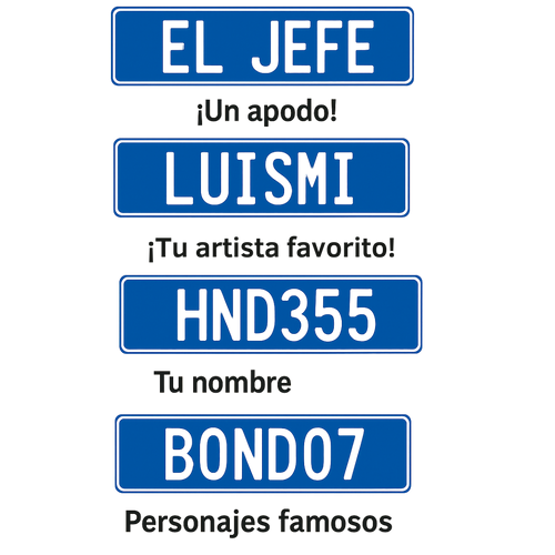 Personalización de plaquita